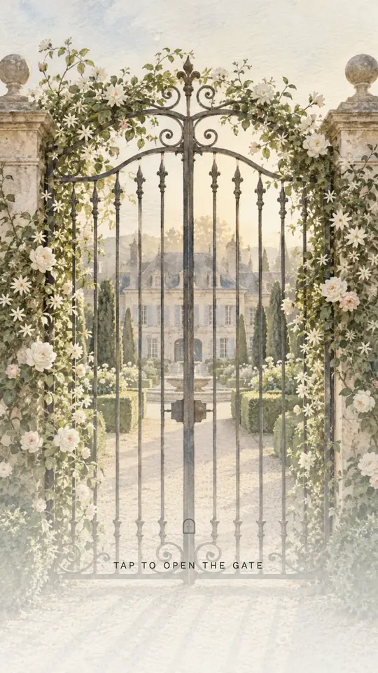 The opening screen of Garden Gate, as a guest first sees it
