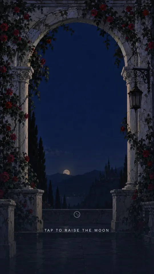 The opening screen of Moonlight, as a guest first sees it